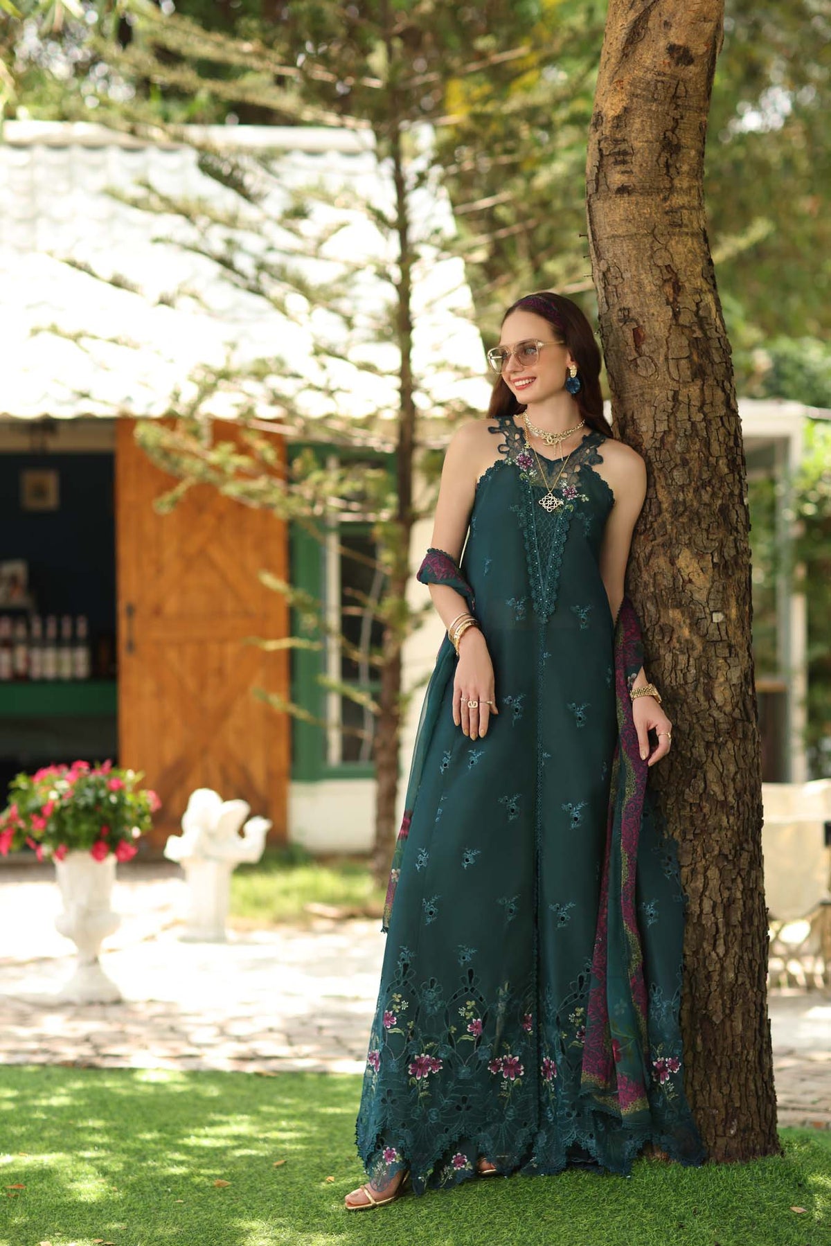 Noor by Saadia Asad | Noor Eid Printskhas 26 | D6 €“ Coblat Teal-2