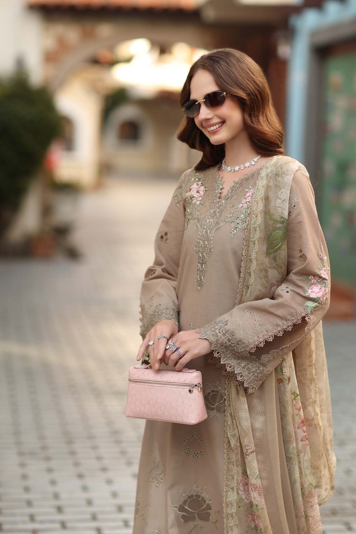 Noor by Saadia Asad | Luxe Chikankari 26 | D3 - B - Soft Mocha-4