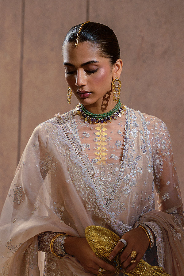 Suffuse Ismira nude beige front open shirt and pants, photo 2