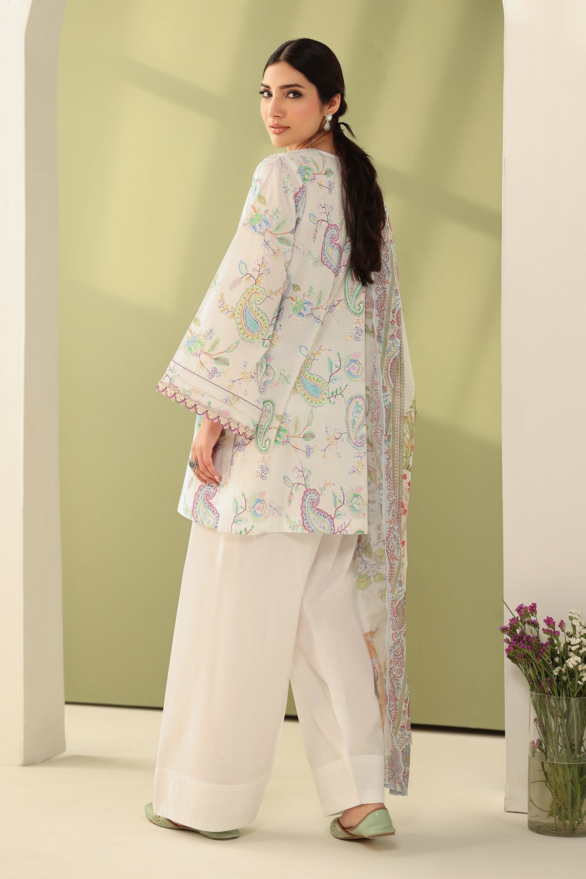 Baroque | Eid Printique | EMBROIDERED PRINTED LAWN UF-4179 -  Baroque Ladies Clothes - Original Designer Dress - House of Maryam