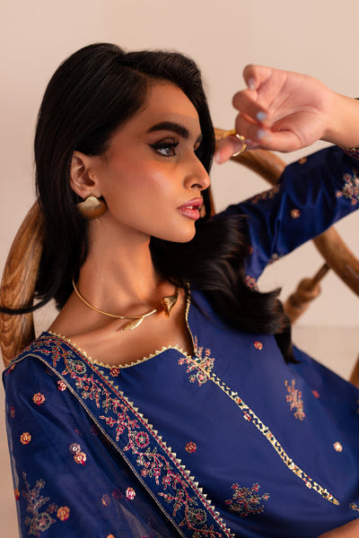 Batik | Zaynur Luxe Pret Edit | Bluish -  Batik Ladies Clothes - Original Designer Dress - House of Maryam