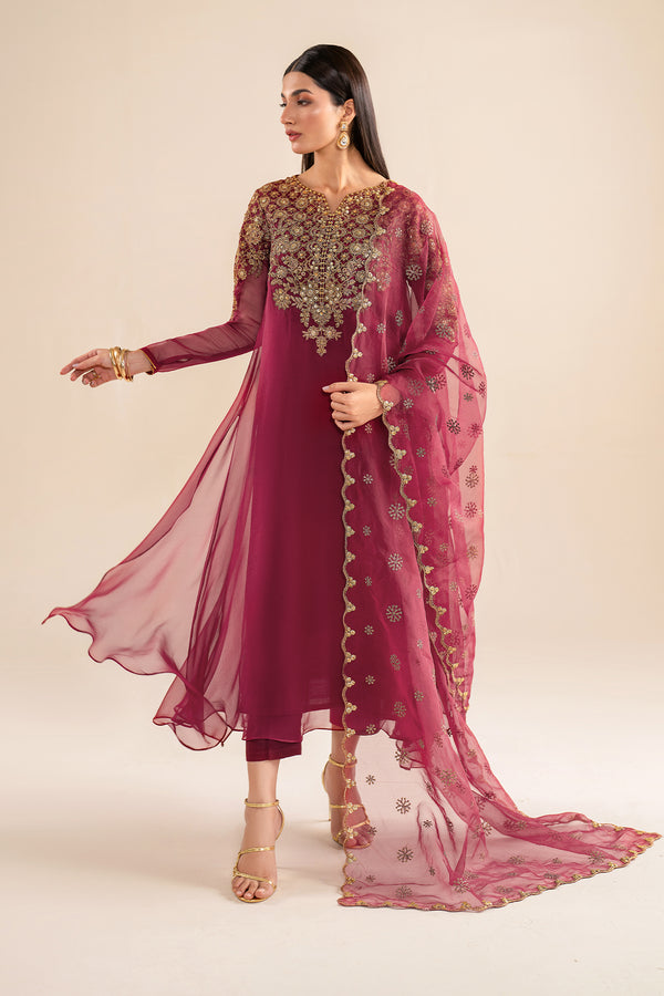 Baroque | Luxury Pret 24 | CHIFFON PR-916 -  Baroque Luxury - Original Designer Dress - House of Maryam