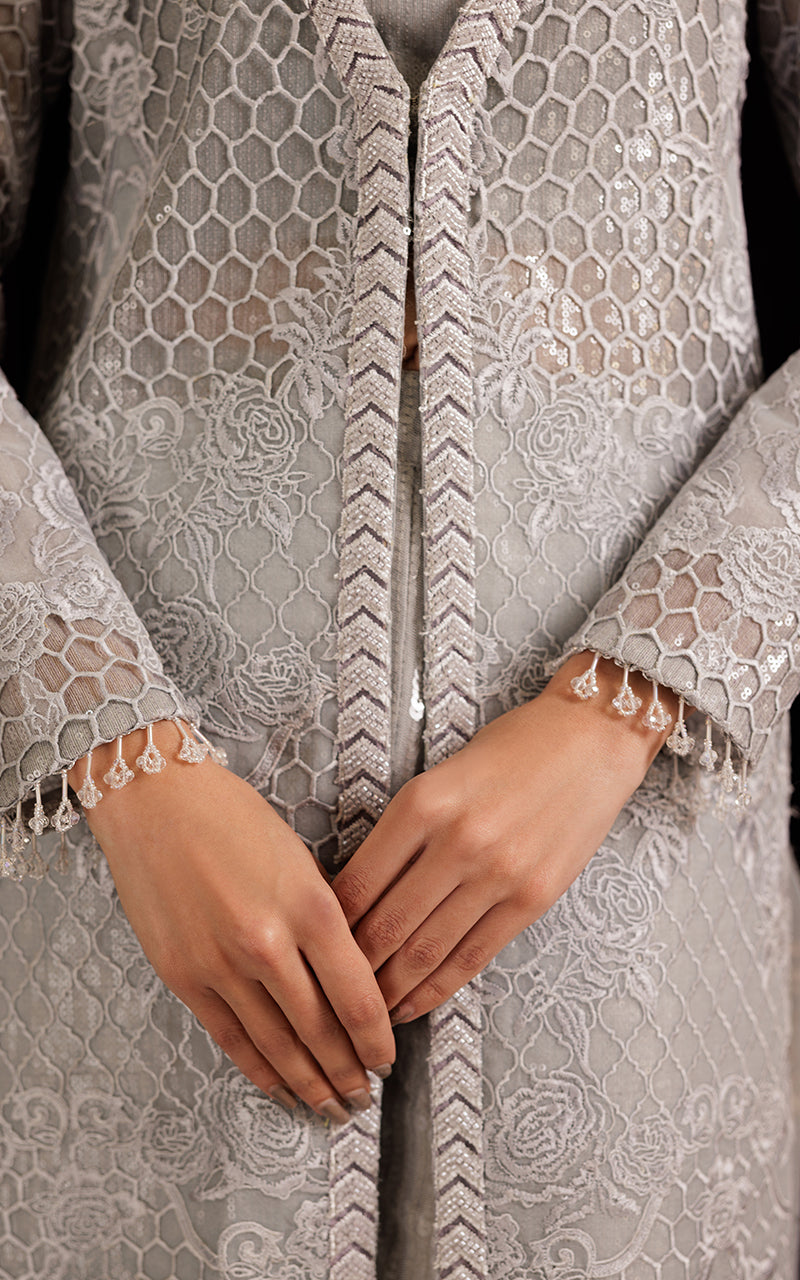 Threads and Motifs | Formal Dresses 25 | Organza Embroidered Jacket -  Threads and Motifs Ladies Clothes - Original Designer Dress - House of Maryam