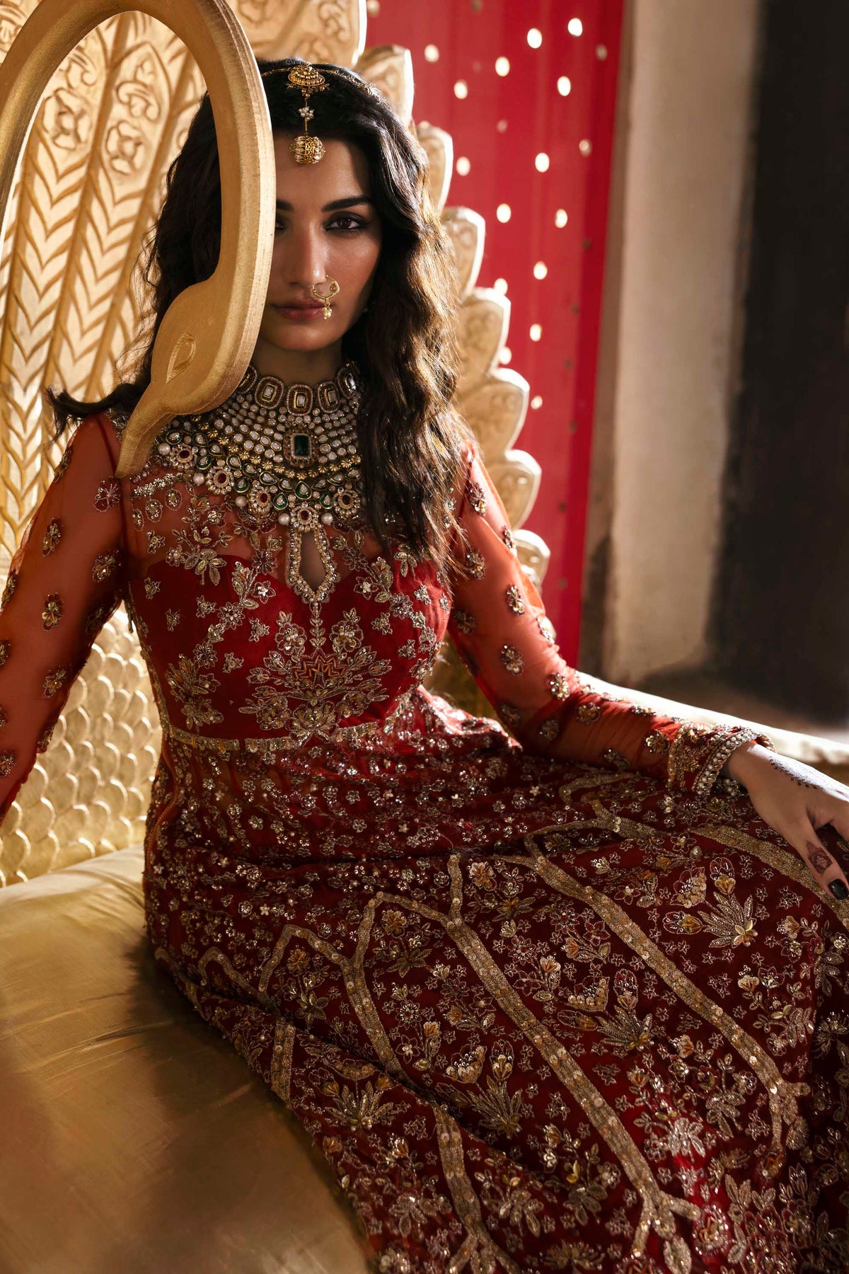 Akbar Aslam Marjaan net formal maxi, photo 5