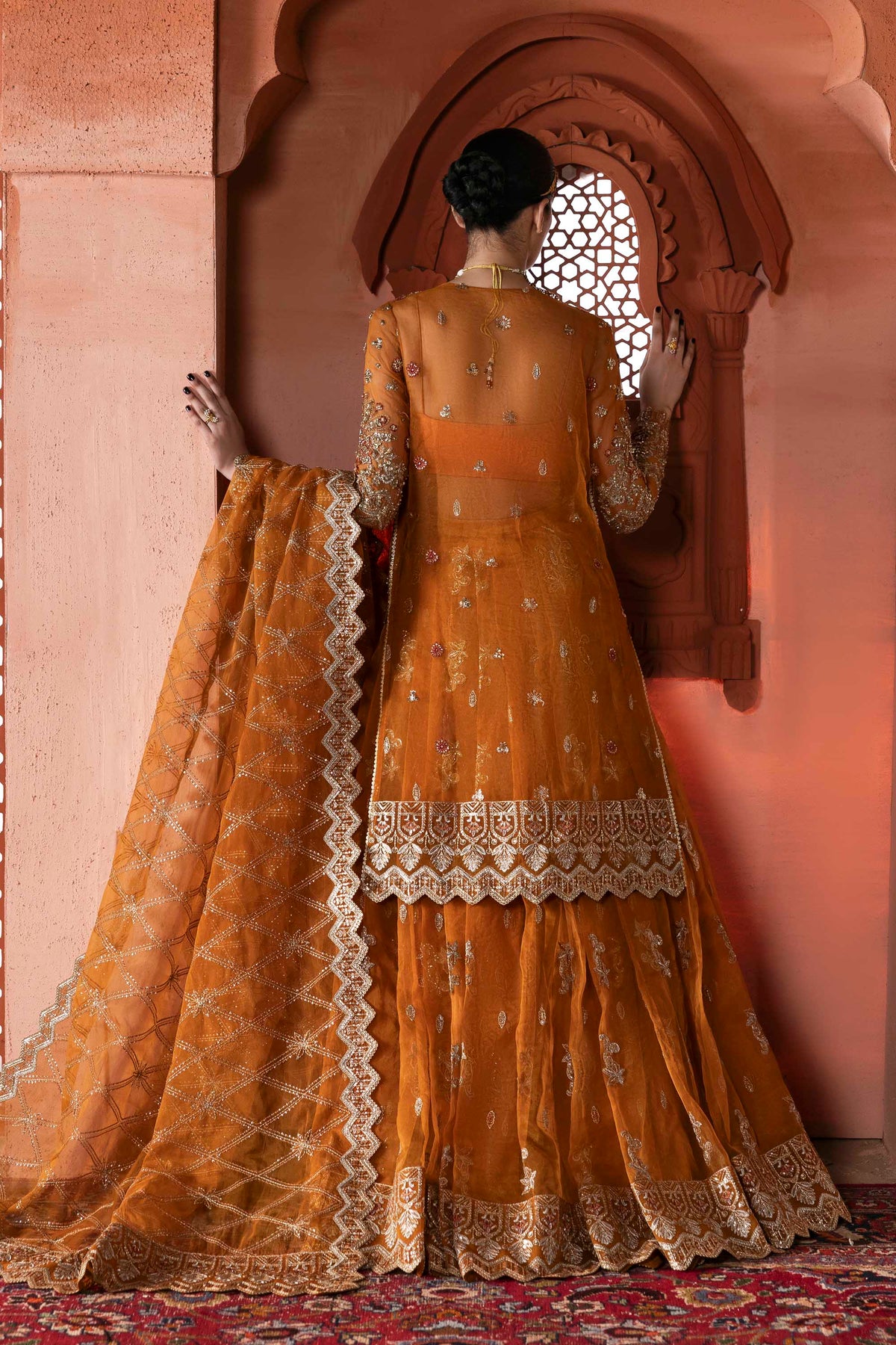 Akbar Aslam Zareen organza formal shirt and lehenga, photo 4