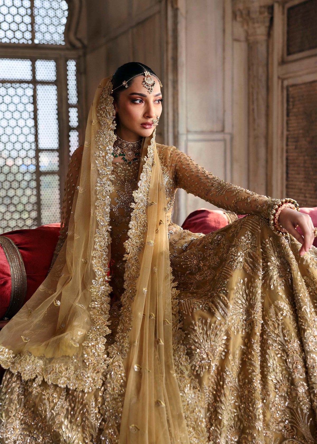 Akbar Aslam Gulnaz net bridal lehenga choli, photo 4