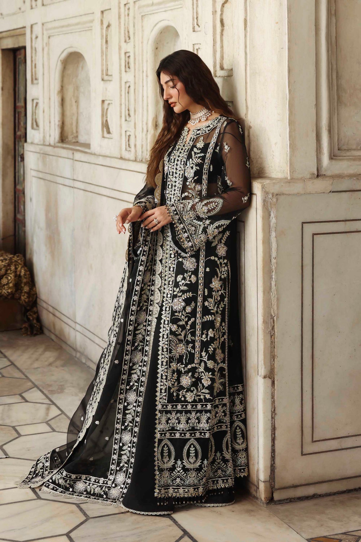 Akbar Aslam Siyahgul organza formal suit, photo 4