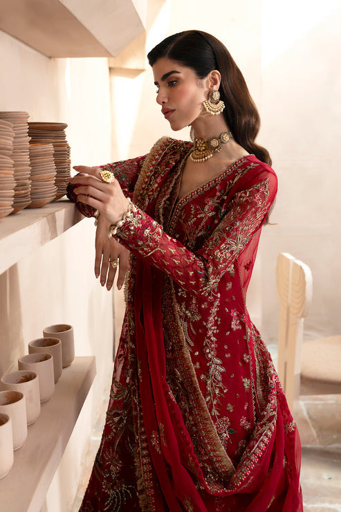 Emaan Adeel | Clay Couture | CARMINE -  Emaan Adeel Ladies Clothes - Original Designer Dress - House of Maryam