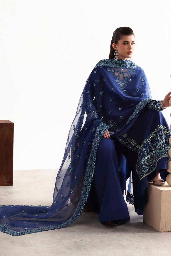 Akbar Aslam Sapphire silk formal suit, photo 5
