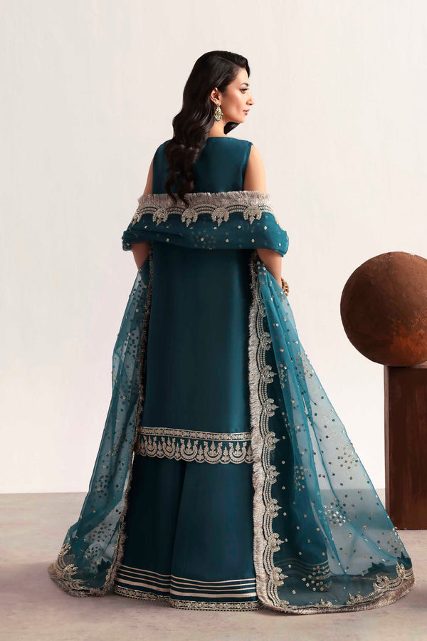 Akbar Aslam Teal silk formal suit, photo 2