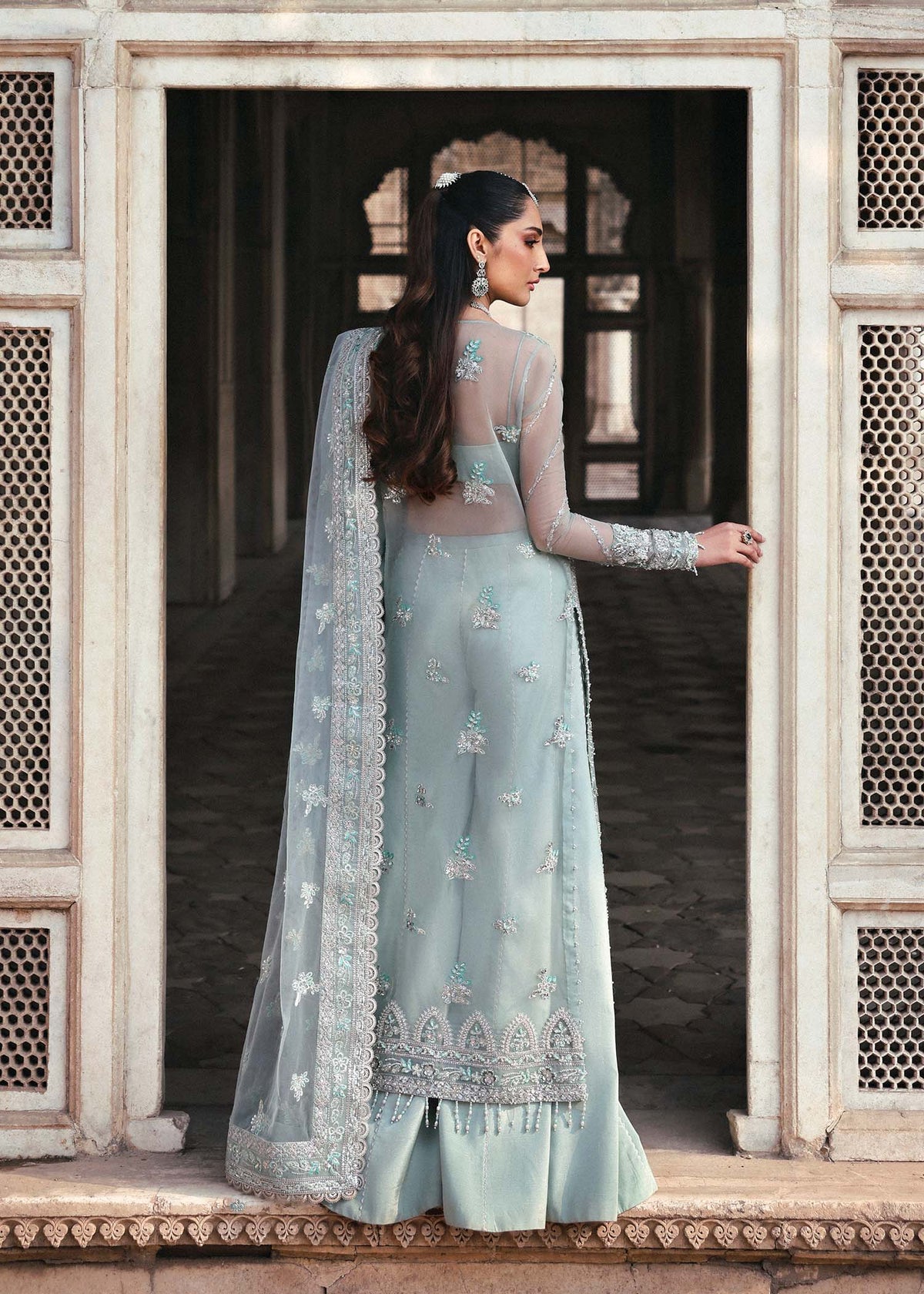 Akbar Aslam Mahrosh organza formal suit, photo 3