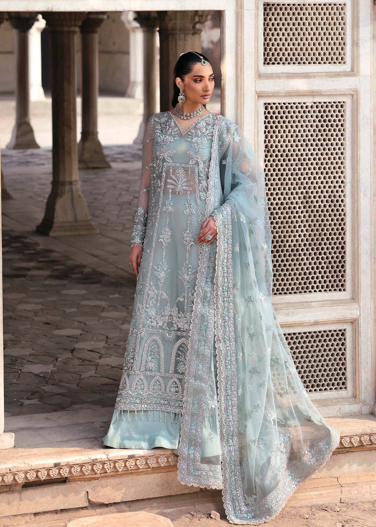 Akbar Aslam Mahrosh organza formal suit, photo 4