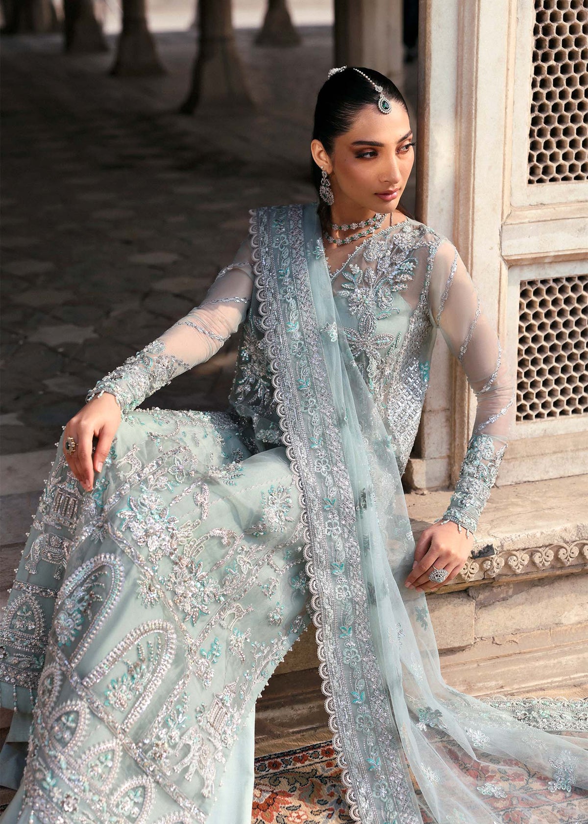 Akbar Aslam Mahrosh organza formal suit, photo 7