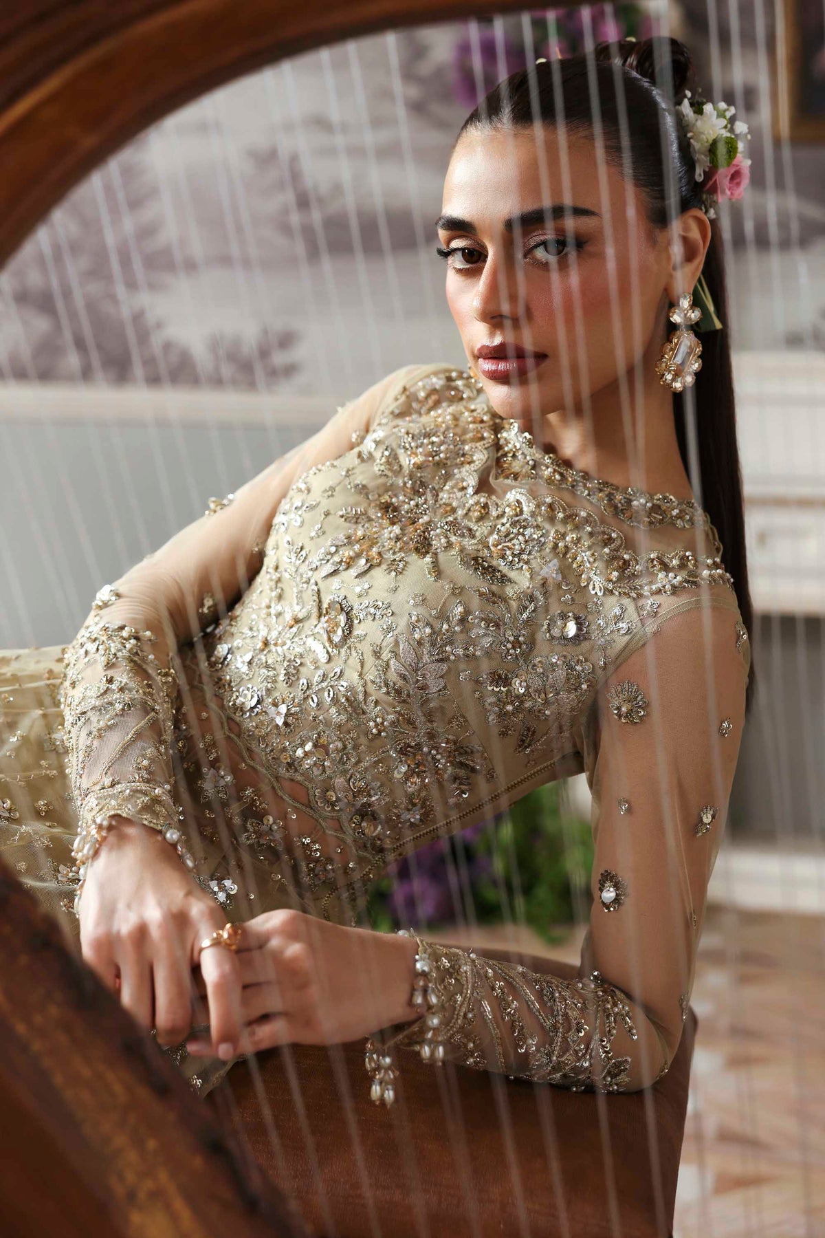 Akbar Aslam Mintara net formal maxi and lehenga, photo 6