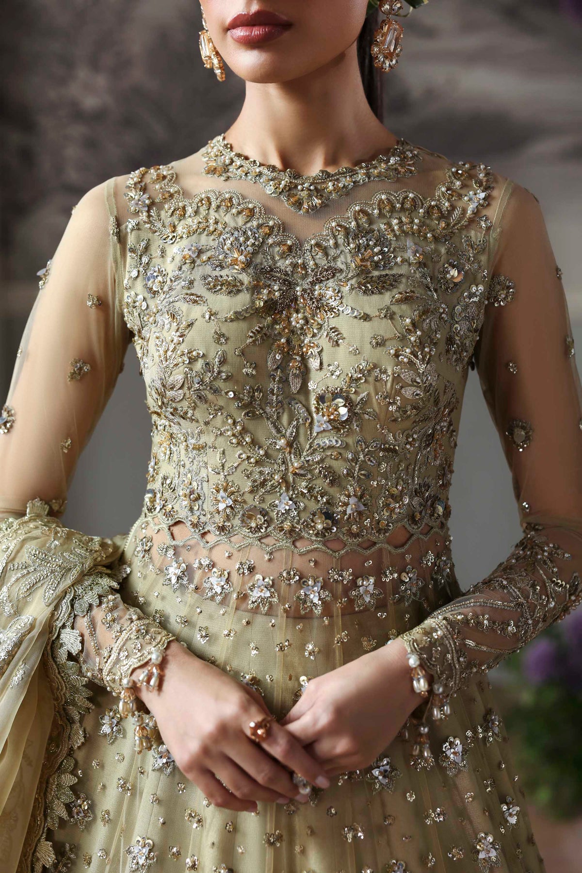 Akbar Aslam Mintara net formal maxi and lehenga, photo 3