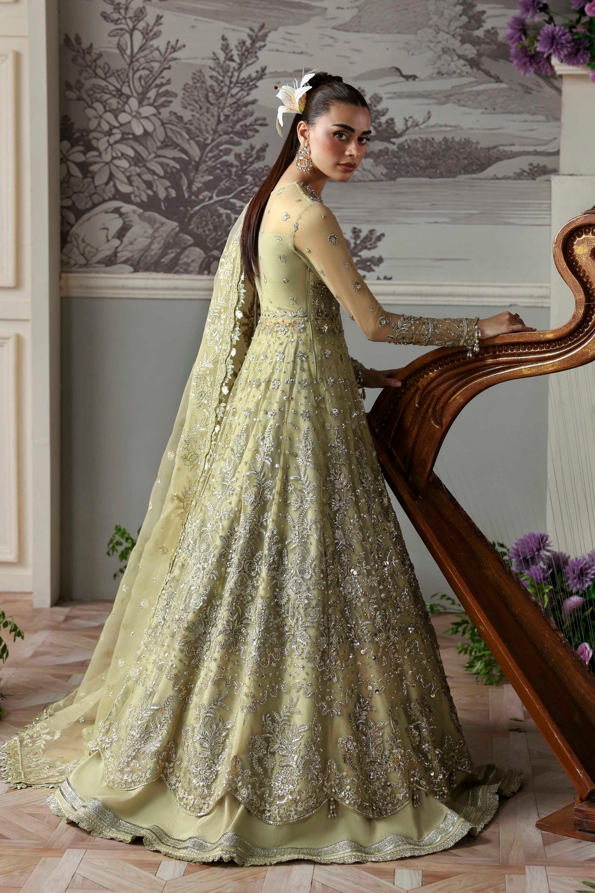 Akbar Aslam Mintara net formal maxi and lehenga, photo 4