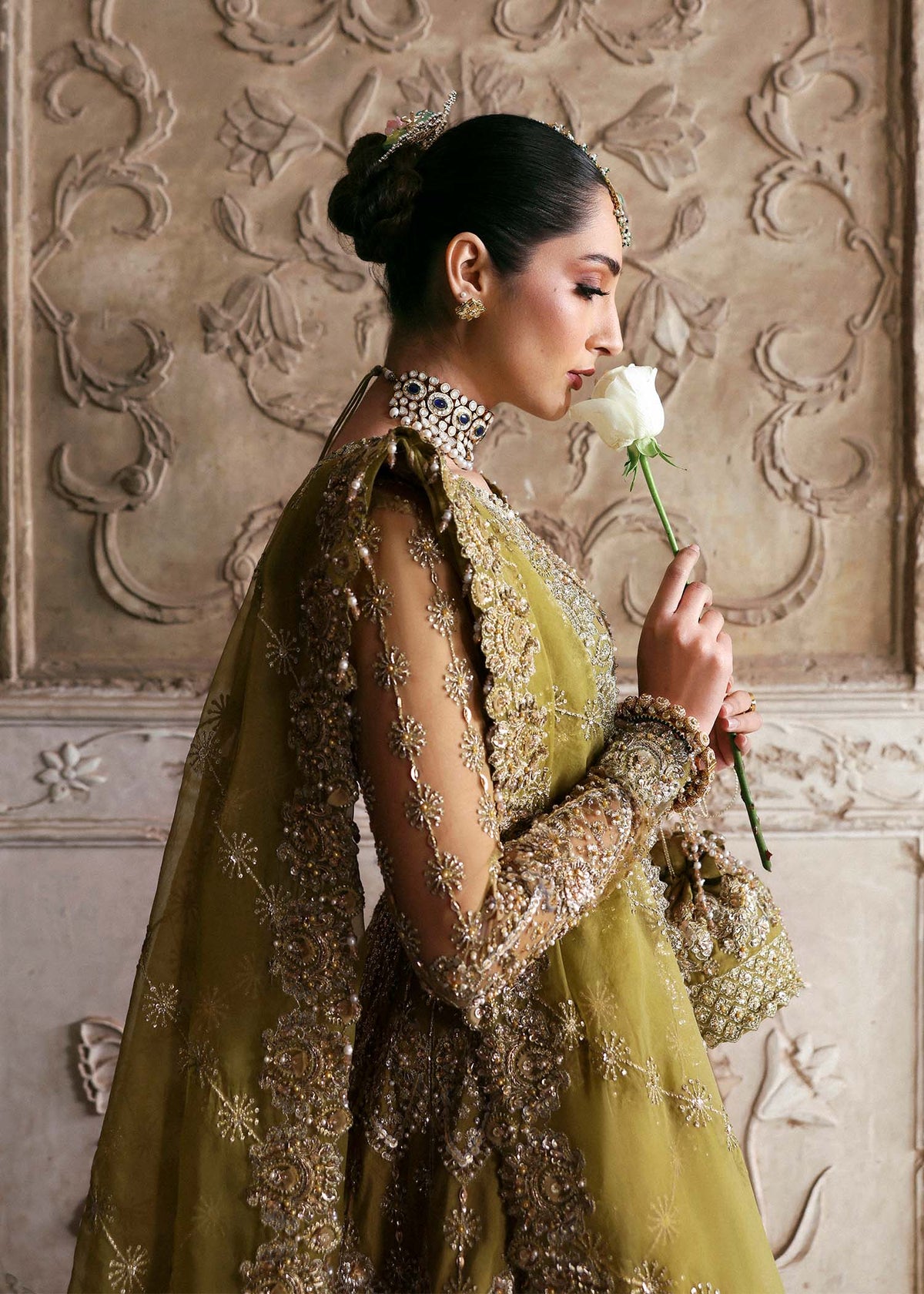 Akbar Aslam Zarnigar net bridal lehenga choli, photo 4