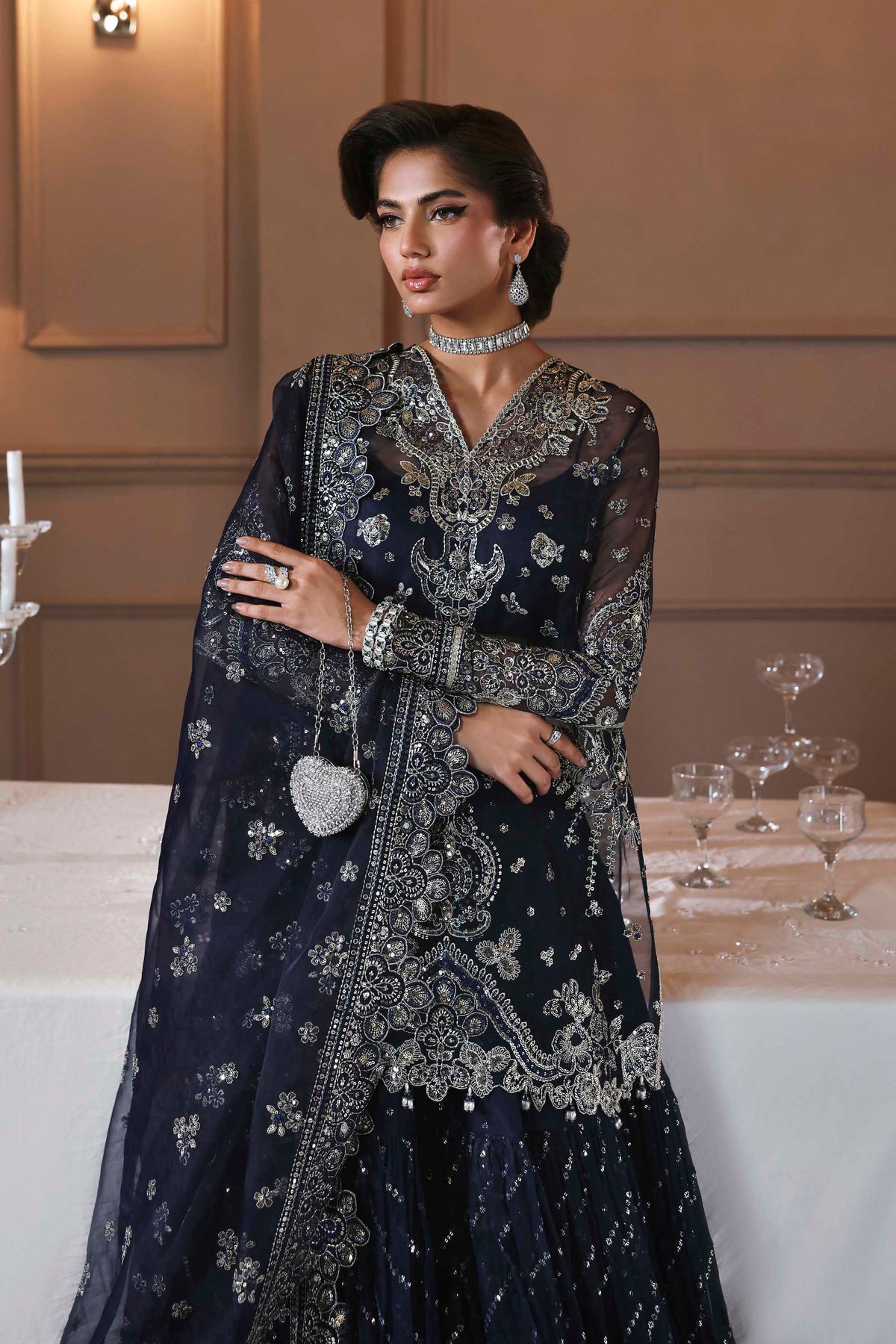 Akbar Aslam Zarpari organza formal shirt and sharara, photo 2