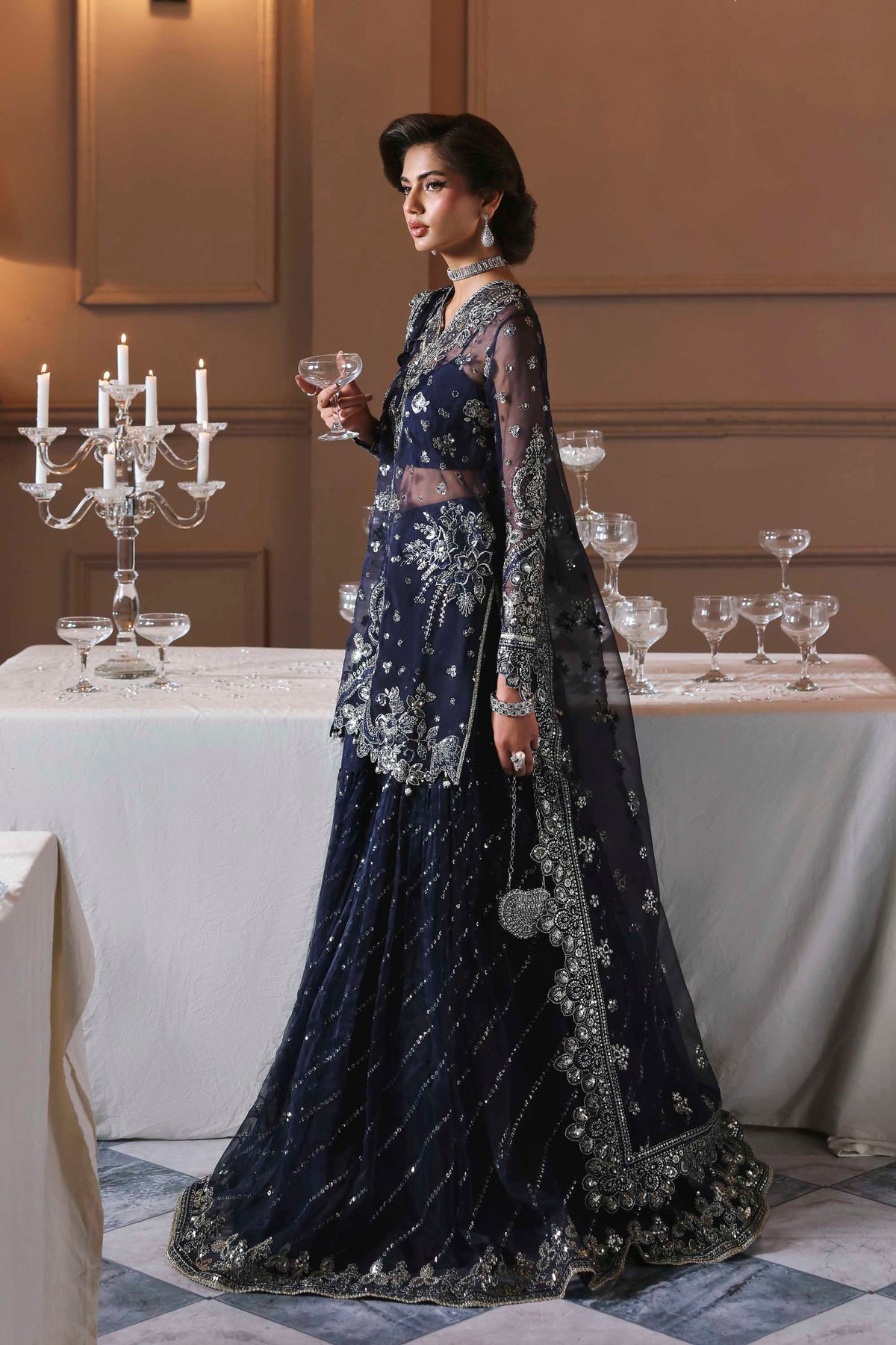 Akbar Aslam Zarpari organza formal shirt and sharara, photo 4