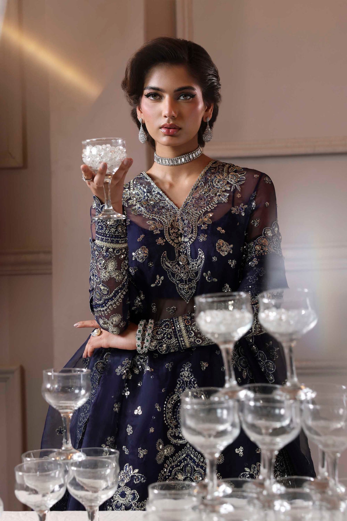 Akbar Aslam Zarpari organza formal shirt and sharara, photo 7