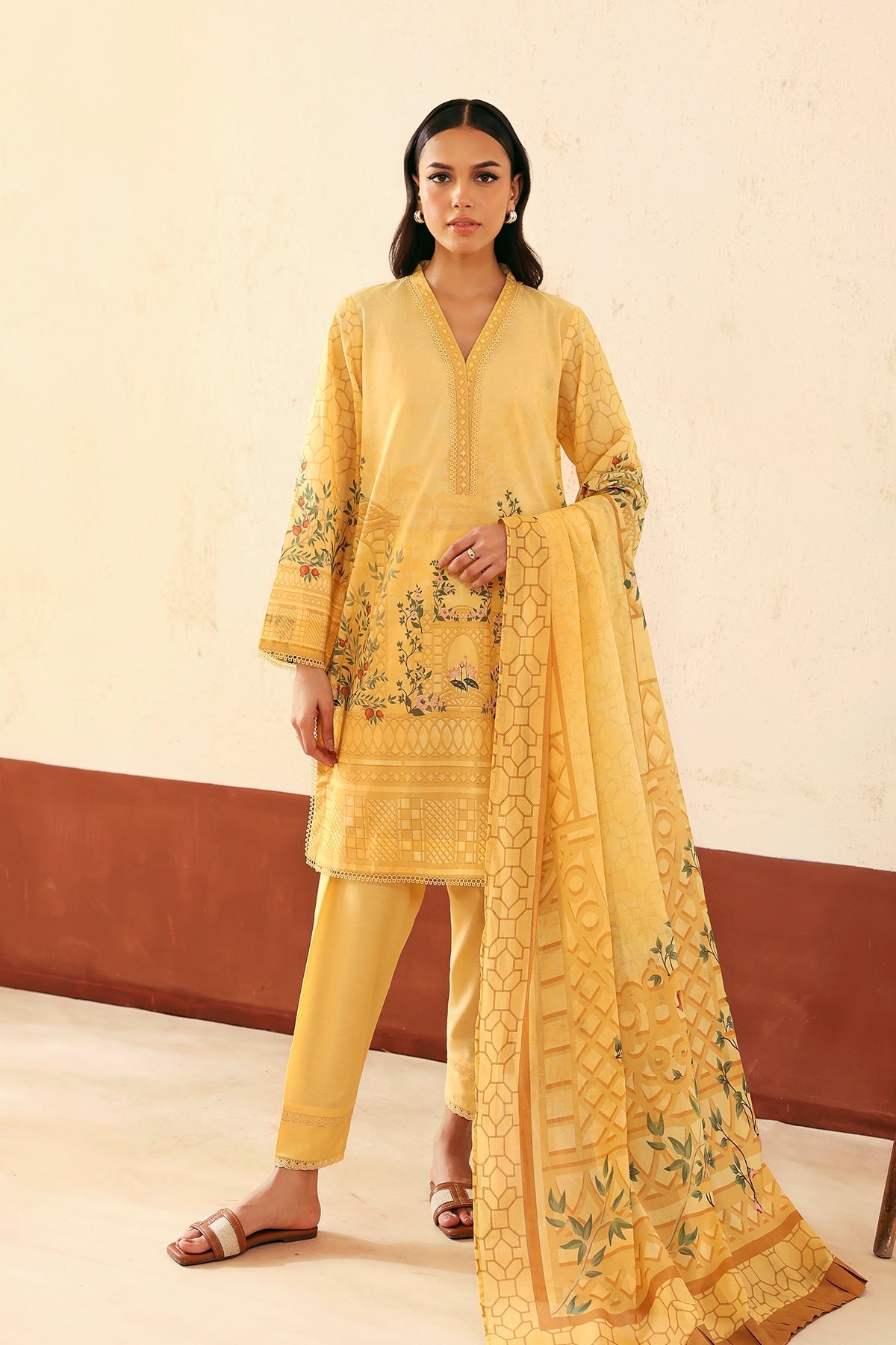 Sahar | Selene 25 | Golden Trellis -  Sahar Ladies Clothes - Original Designer Dress - House of Maryam