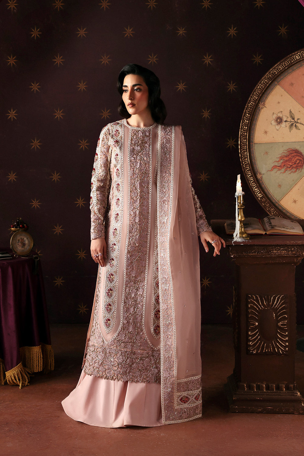 Afrozeh Hermit peach organza formal suit