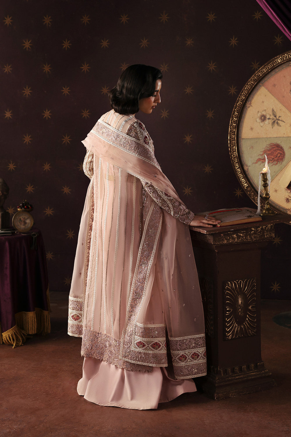 Afrozeh Hermit peach organza formal suit, photo 2