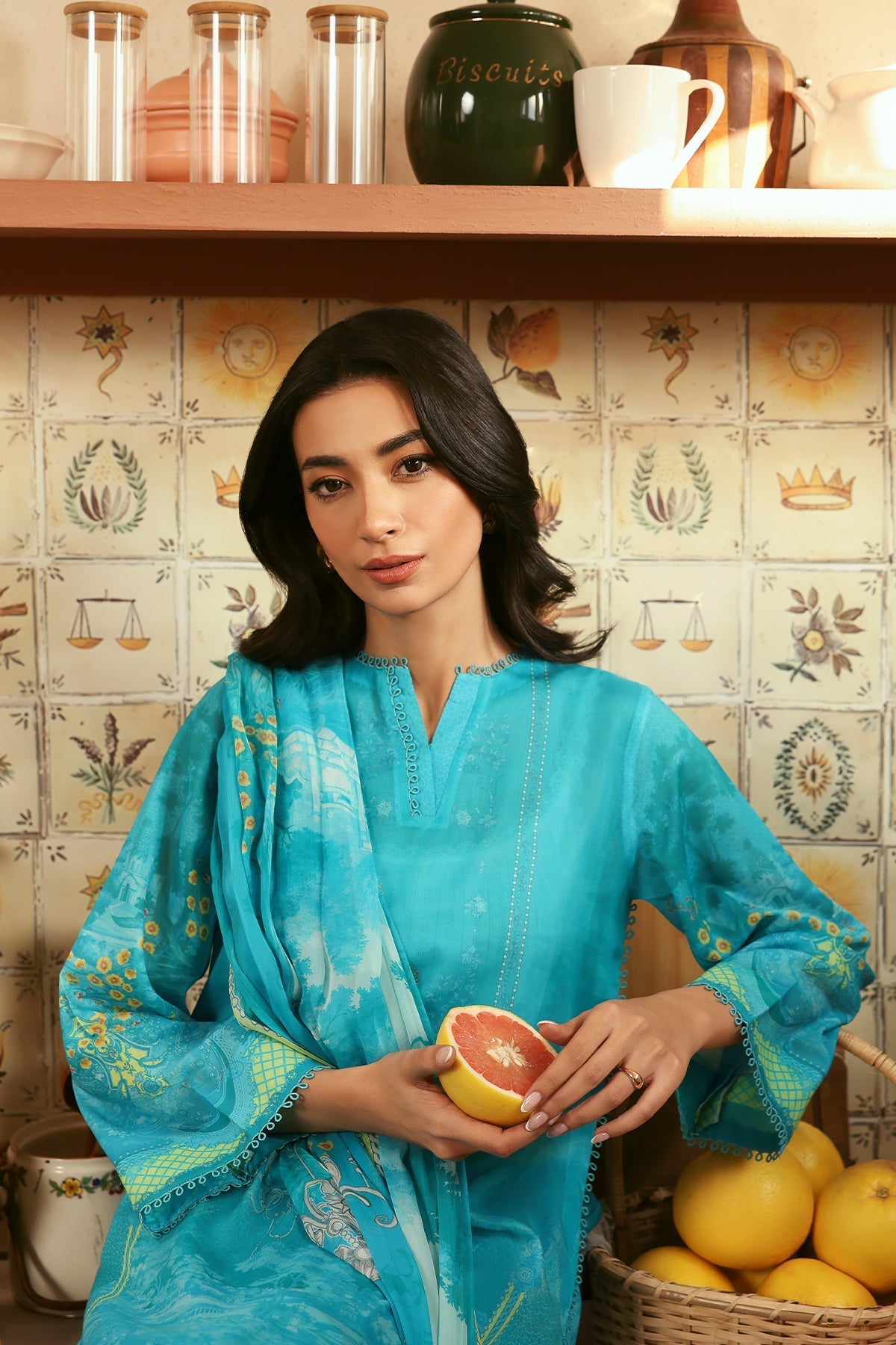 Sahar | Selene 25 | Oceanic Petals -  Sahar Ladies Clothes - Original Designer Dress - House of Maryam