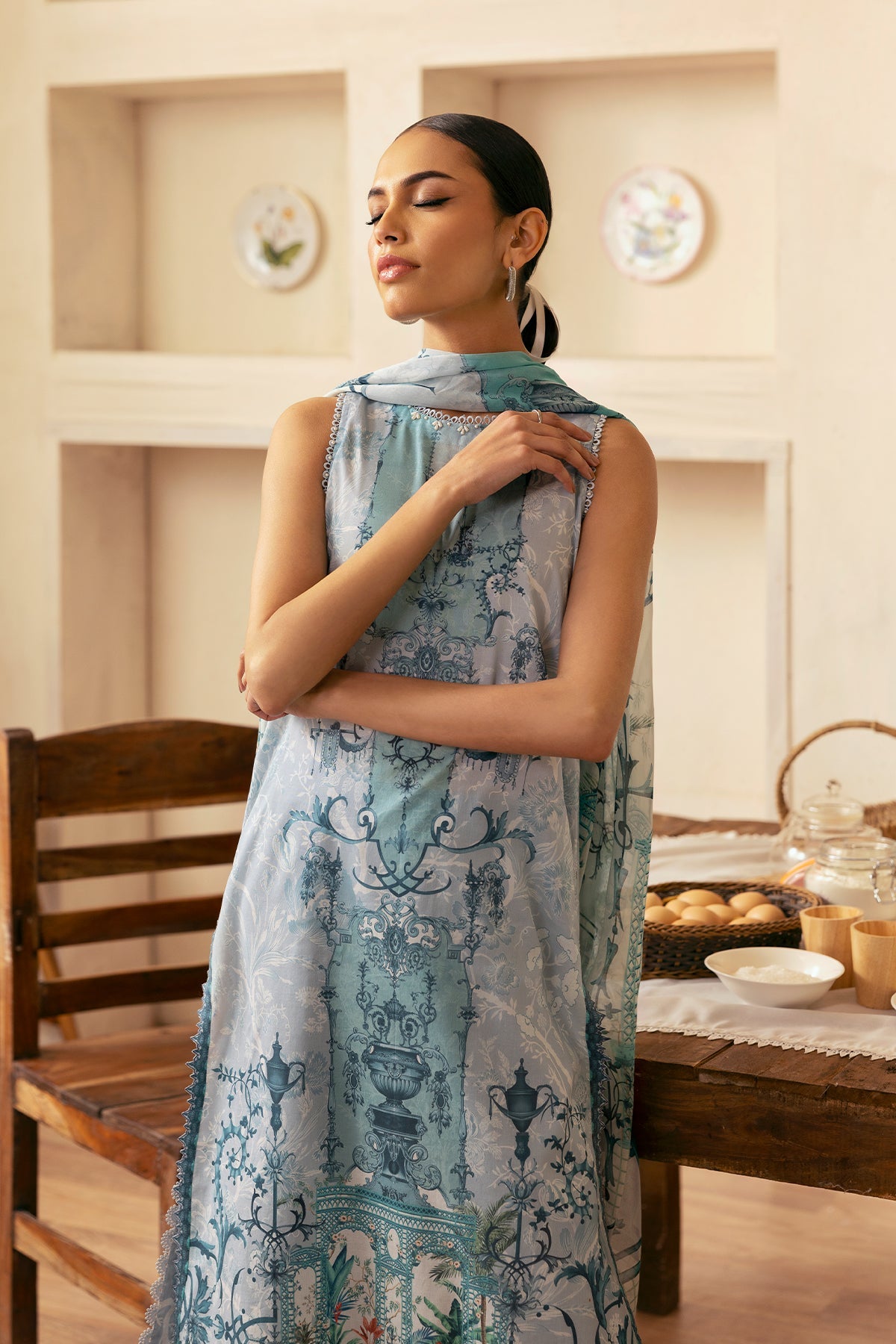 Sahar | Selene 25 | Silver Mist -  Sahar Ladies Clothes - Original Designer Dress - House of Maryam