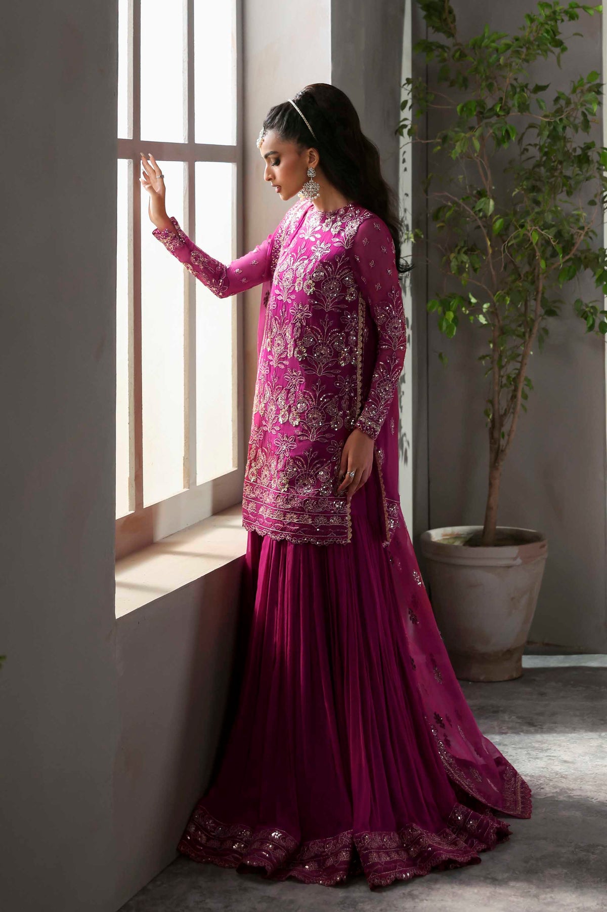 Akbar Aslam Mehzar chiffon formal shirt and gharara, photo 4