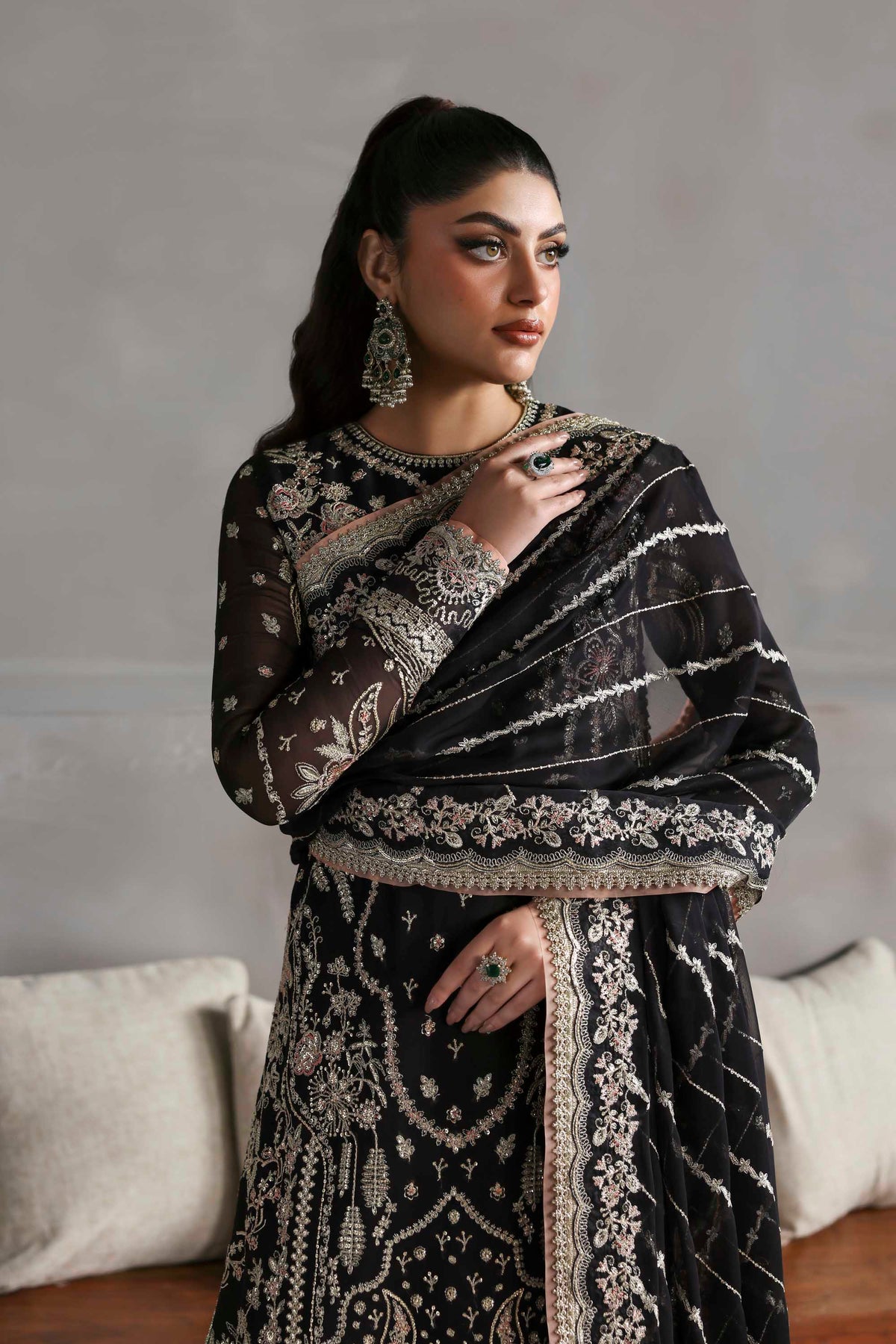 Akbar Aslam Zehmaya chiffon formal suit, photo 2