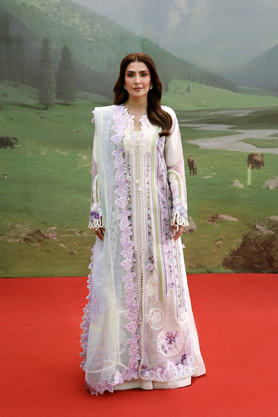 Afrozeh Miren lilac embroidered lawn suit