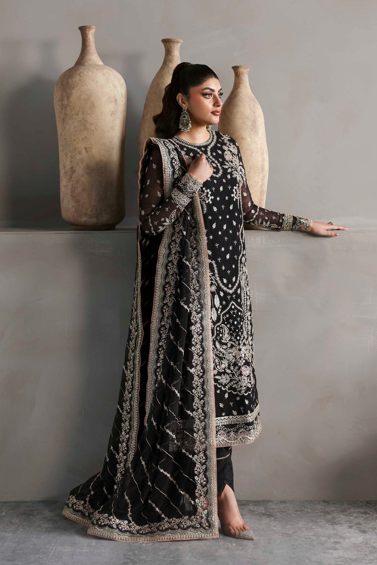 Akbar Aslam Zehmaya chiffon formal suit, photo 3