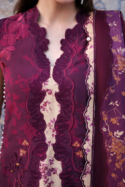 Afrozeh Thalia plum embroidered lawn suit, photo 4