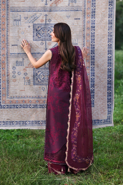 Afrozeh Thalia plum embroidered lawn suit, photo 2