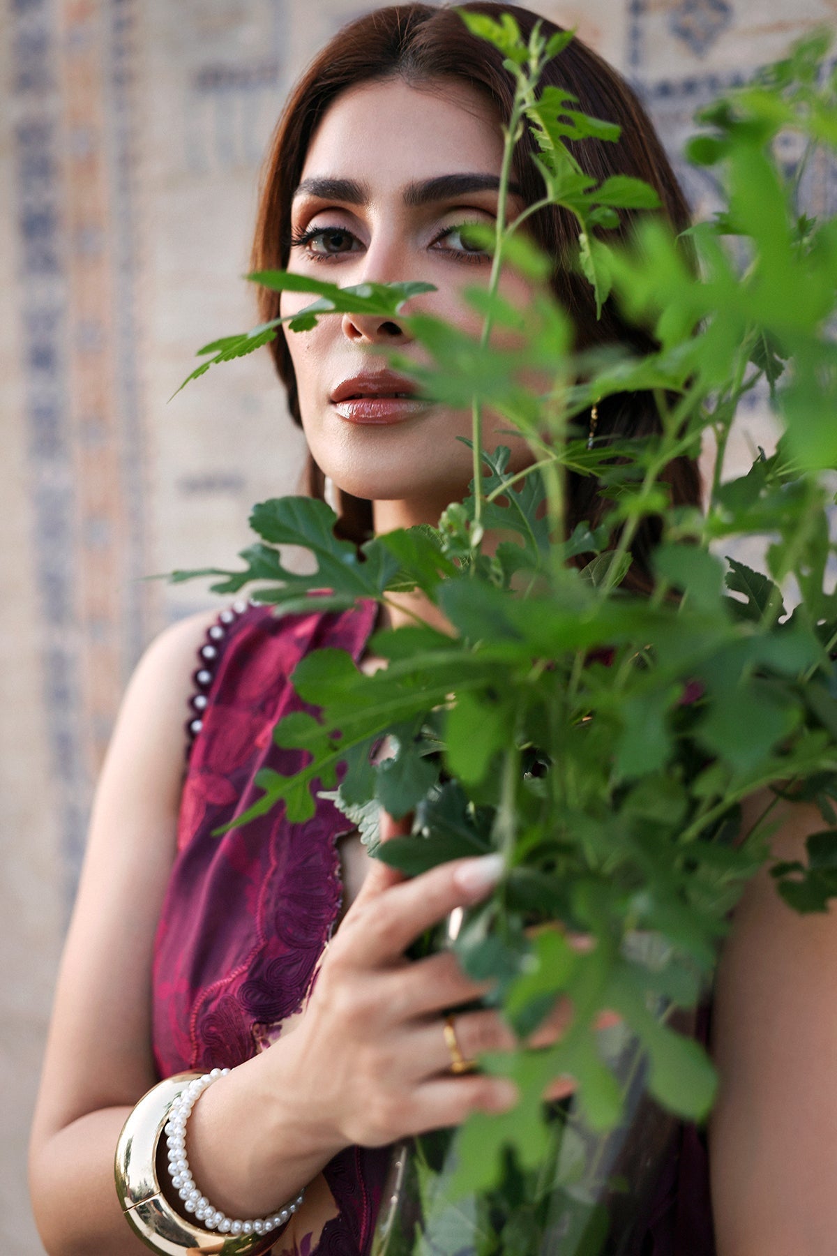 Afrozeh Thalia plum embroidered lawn suit, photo 3