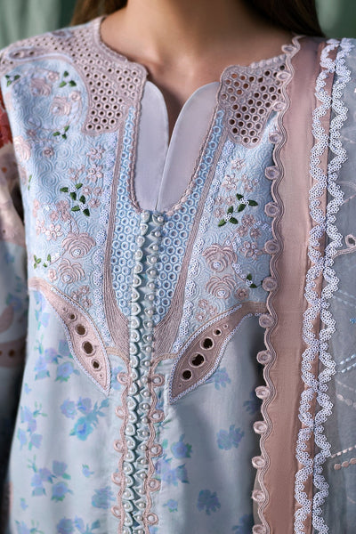 Afrozeh Eirene aqua embroidered lawn suit, photo 4