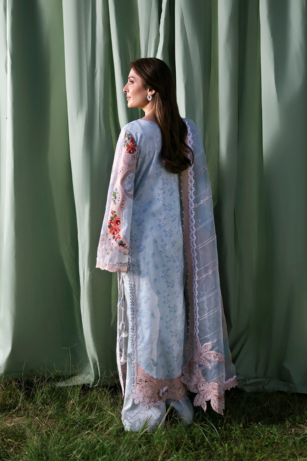 Afrozeh Eirene aqua embroidered lawn suit, photo 2