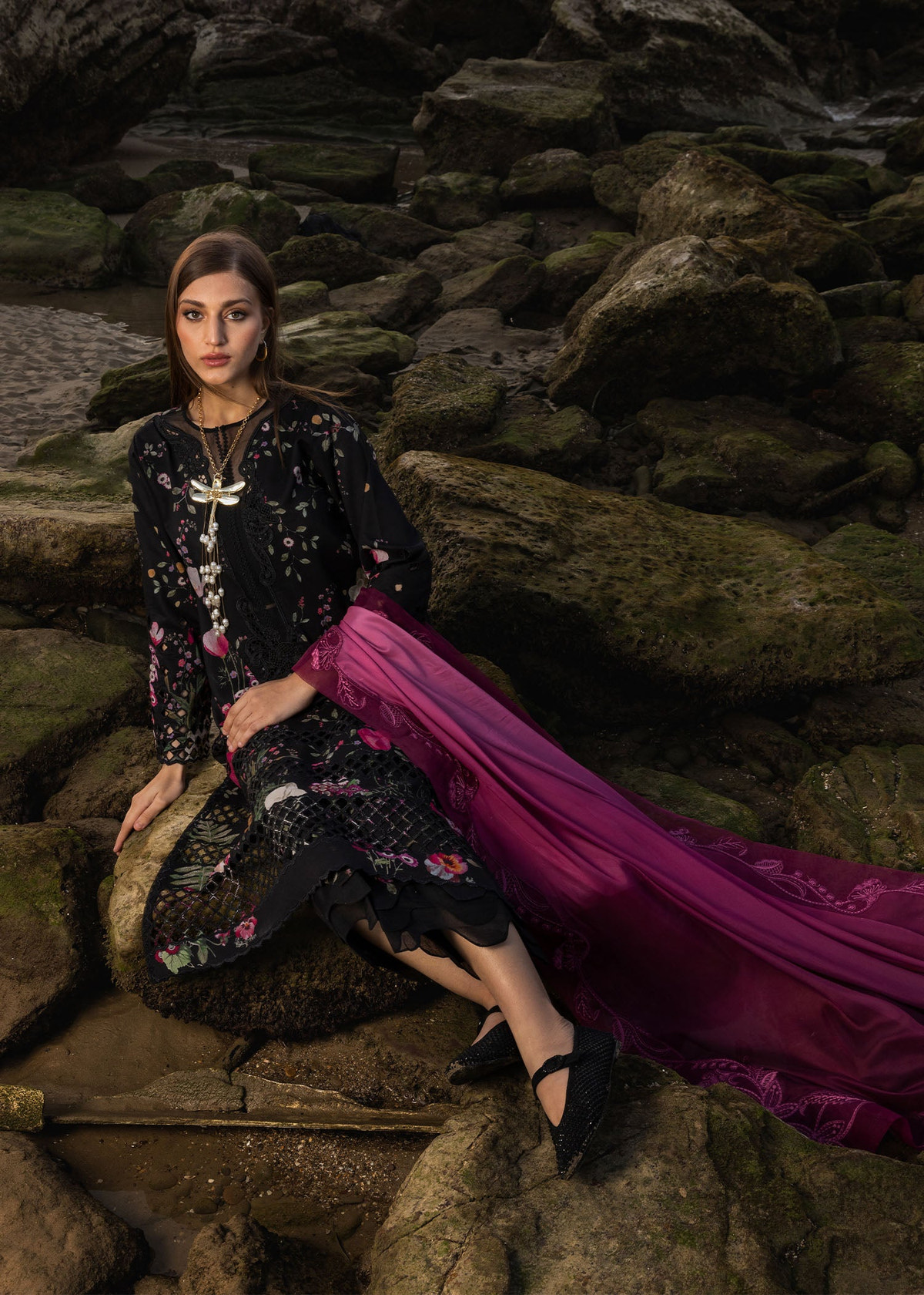 Crimson | Floe by Crimson | Bloom Bold - D4 B -  Crimson Ladies Clothes - Original Designer Dress - House of Maryam