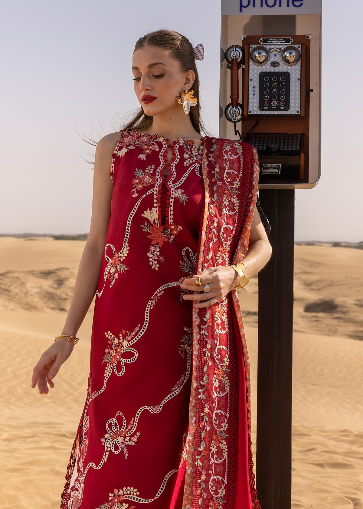 Crimson | Floe by Crimson | Twirls And Ties - D8 B -  Crimson Ladies Clothes - Original Designer Dress - House of Maryam