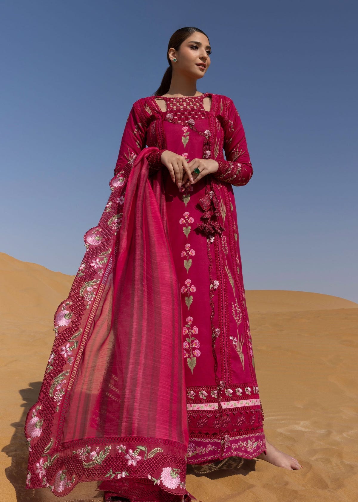Crimson | Floe by Crimson | Once Upon A Flower - D9 A -  Crimson Ladies Clothes - Original Designer Dress - House of Maryam