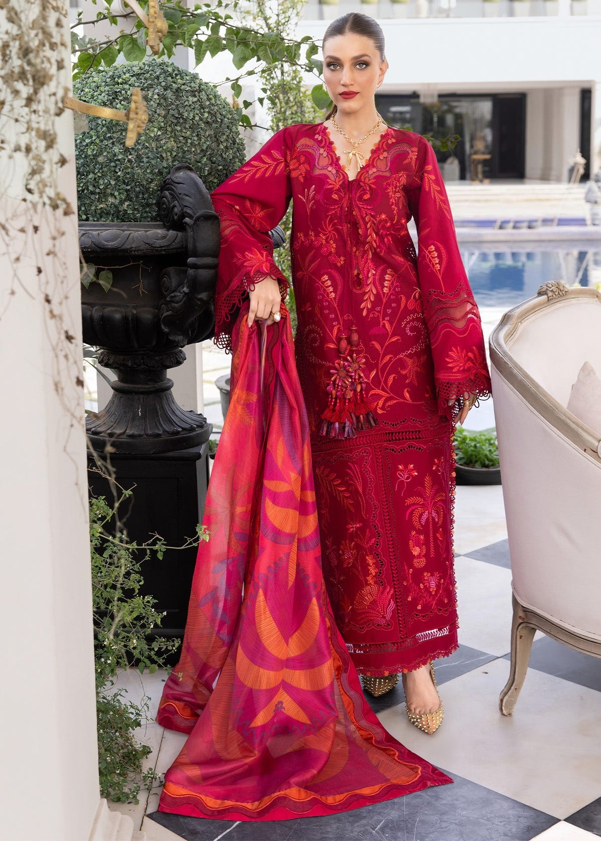 Crimson | flow lawn 26 | BEAUTY IN BLOOM - D3A