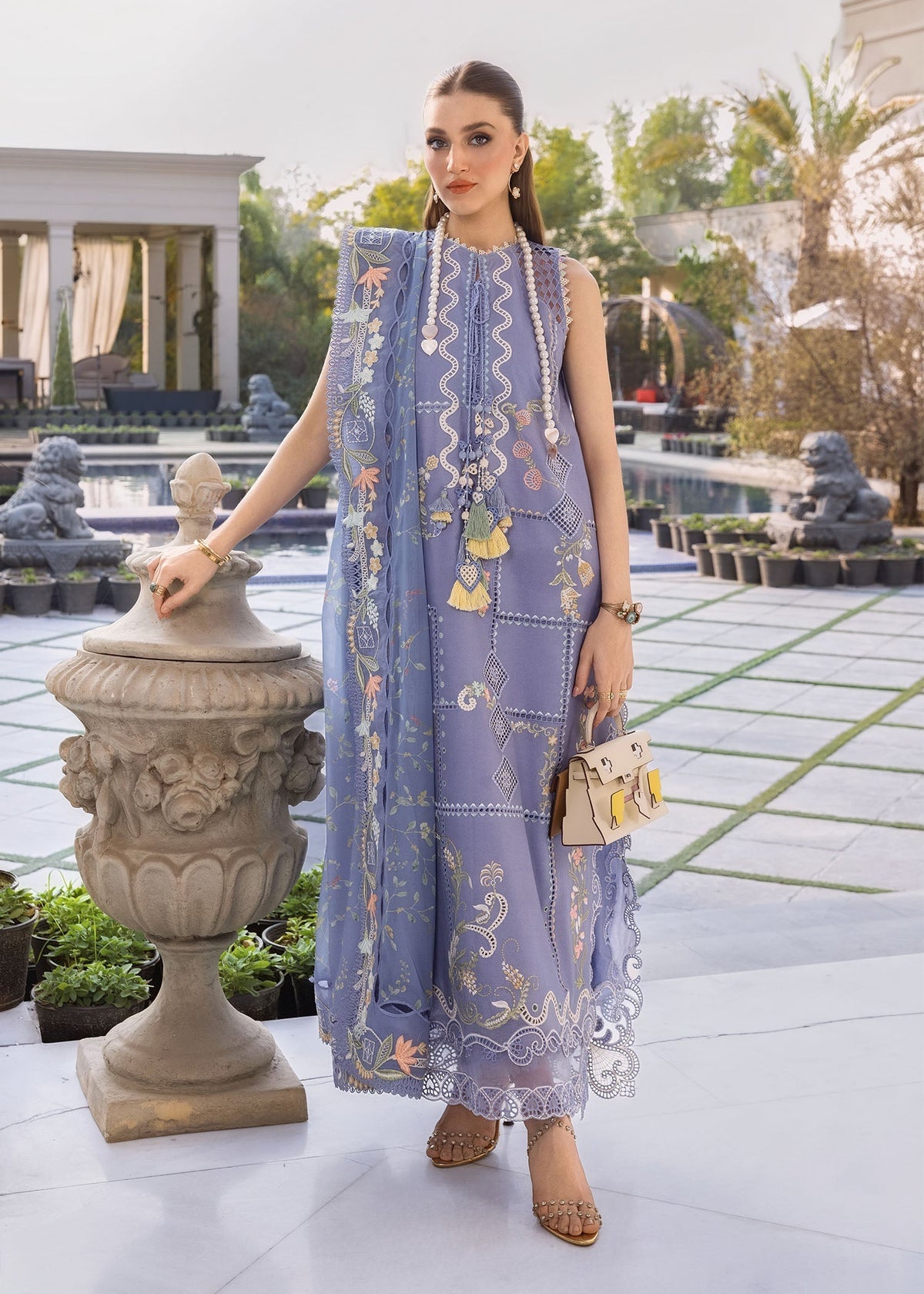 Crimson | flow lawn 26 | FLORAL SERENITY-D1B-6