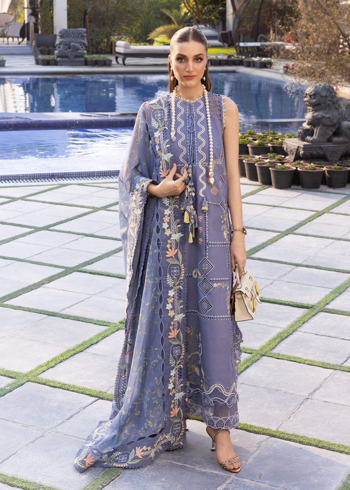 Crimson | flow lawn 26 | FLORAL SERENITY-D1B