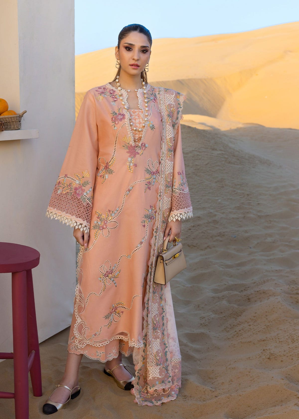 Crimson | Floe by Crimson | Twirls And Ties - D8 A -  Crimson Ladies Clothes - Original Designer Dress - House of Maryam