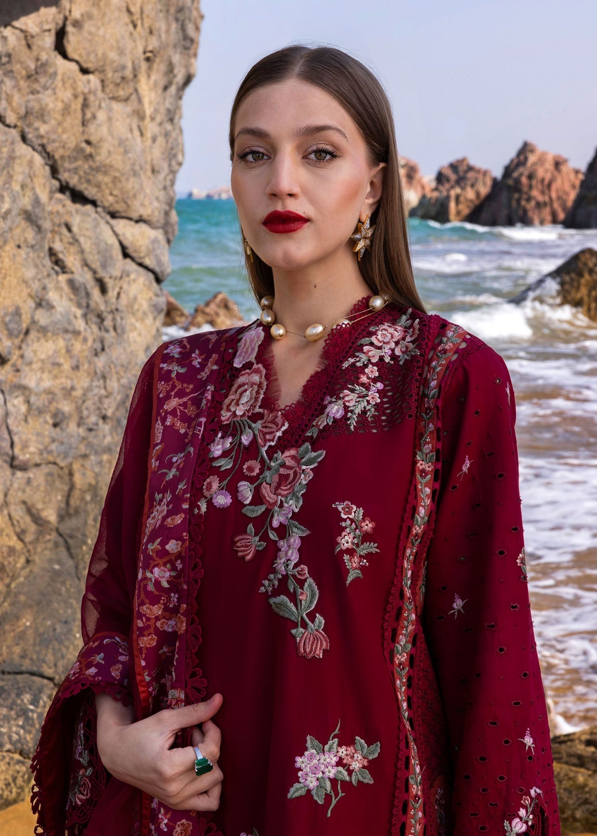 Crimson | Floe by Crimson | Parsi Threads - D5 B -  Crimson Ladies Clothes - Original Designer Dress - House of Maryam