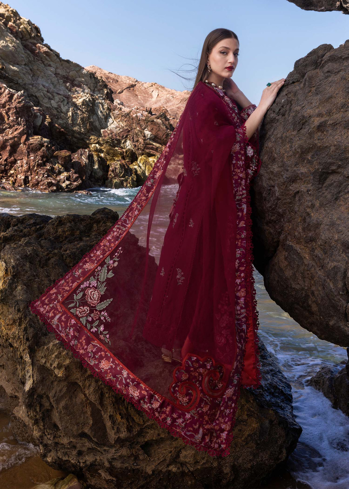 Crimson | Floe by Crimson | Parsi Threads - D5 B -  Crimson Ladies Clothes - Original Designer Dress - House of Maryam