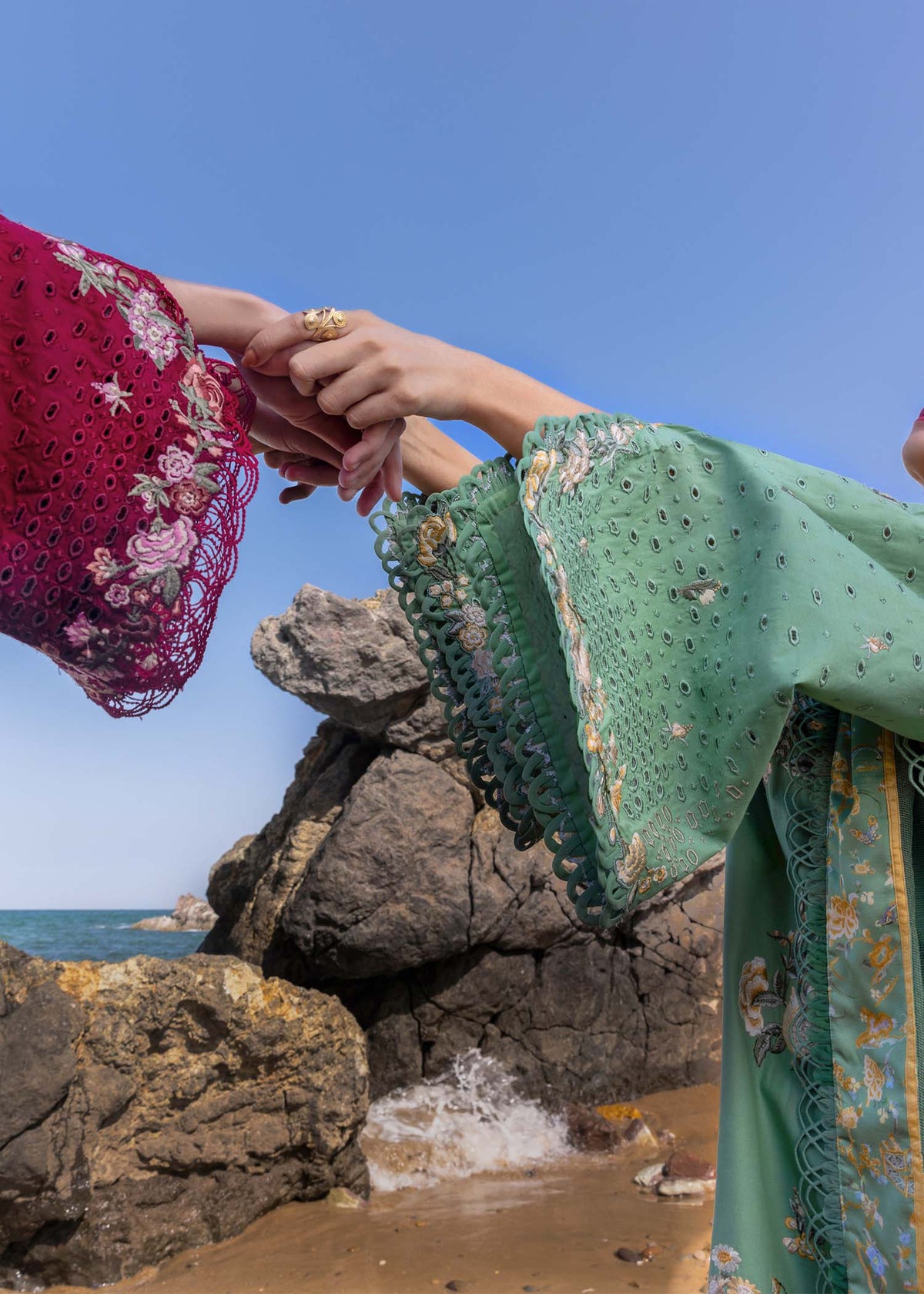 Crimson | Floe by Crimson | Parsi Threads - D5 B -  Crimson Ladies Clothes - Original Designer Dress - House of Maryam