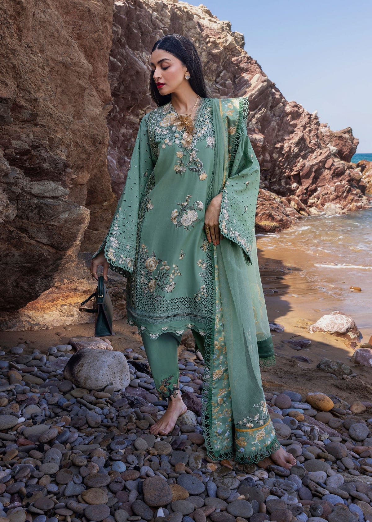 Crimson | Floe by Crimson | Parsi Threads - D5 A -  Crimson Ladies Clothes - Original Designer Dress - House of Maryam