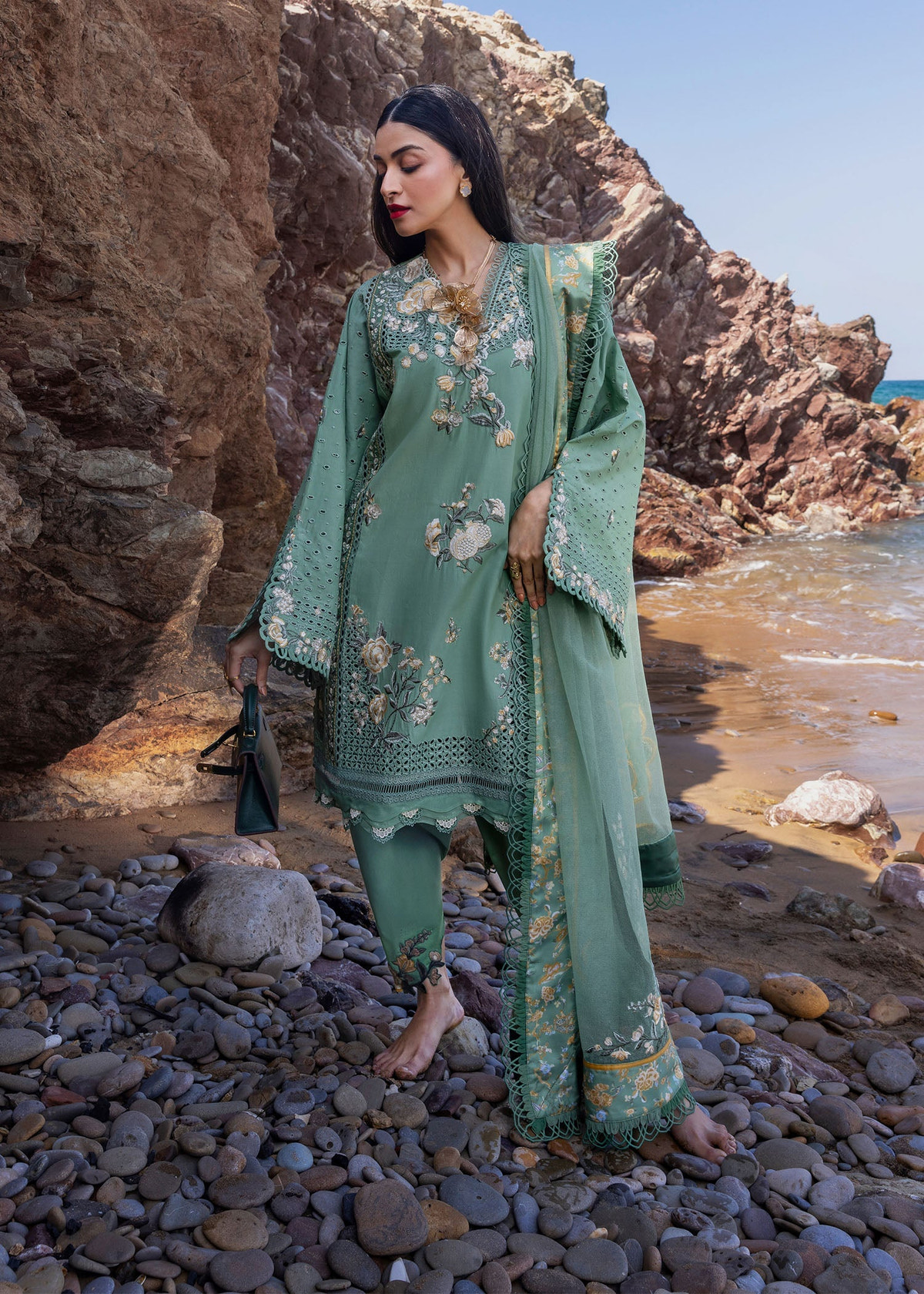 Crimson | Floe by Crimson | Parsi Threads - D5 A -  Crimson Ladies Clothes - Original Designer Dress - House of Maryam